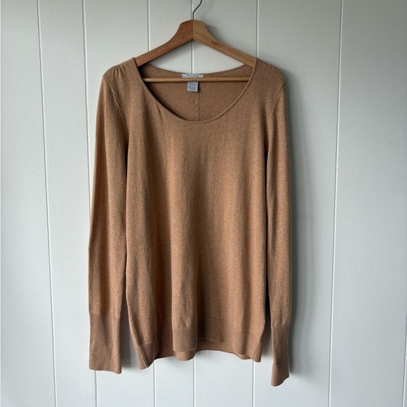 Alfred Sung Camel Cashmere Blend Sweater | Size XL - Picture 2 of 7